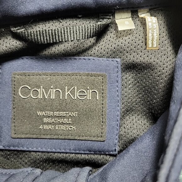 Calvin Klein Men's Jacket Size S Blue Water Resistant 4-Way Stretch Full Zip - Picture 5 of 7
